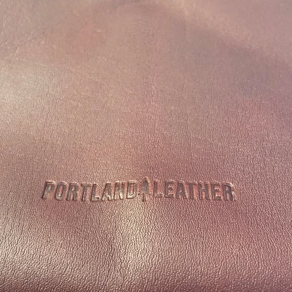 Portland Leather Goods Cognac Brown Oversized Naomi Tote Bag Purse Unicorn - Picture 5 of 10